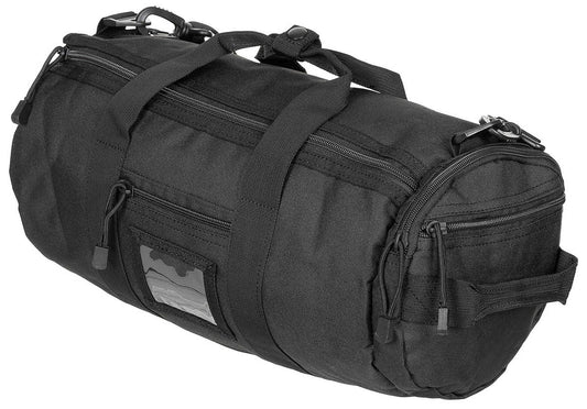 Round MOLLE Operation Bag Black Detachable Adjustable Strap Multiple Carry