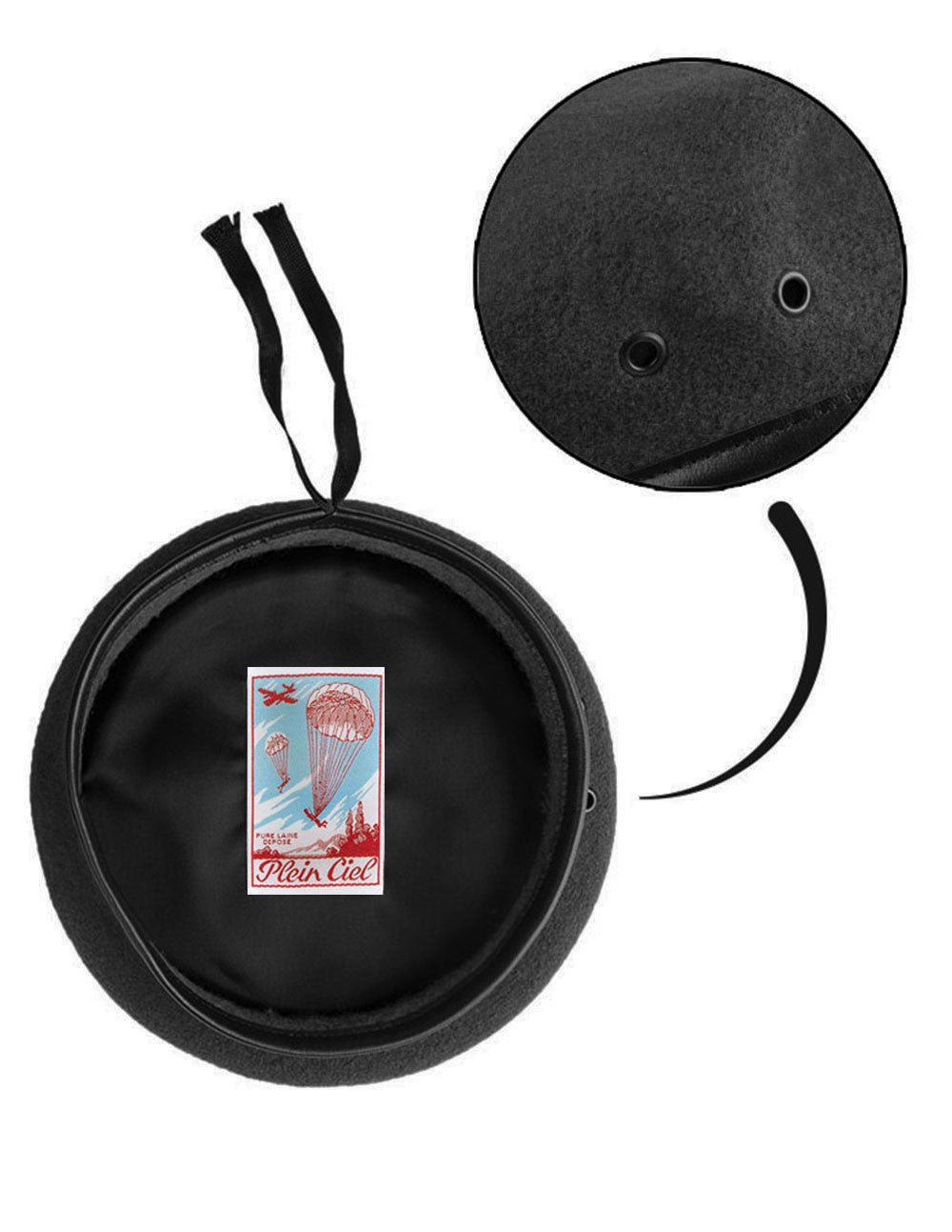 Mil-Tec German Plein Ciel Commando Beret Black